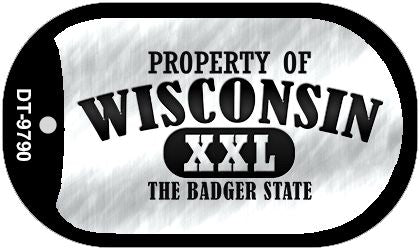 Property Of Wisconsin Novelty Metal Dog Tag Necklace DT-9790