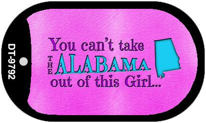 Alabama Girl Novelty Metal Dog Tag Necklace DT-9792