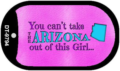 Arizona Girl Novelty Metal Dog Tag Necklace DT-9794