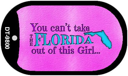 Florida Girl Novelty Metal Dog Tag Necklace DT-9800