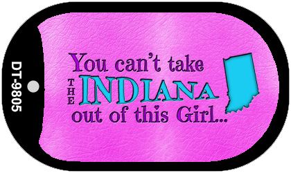 Indiana Girl Novelty Metal Dog Tag Necklace DT-9805