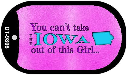 Iowa Girl Novelty Metal Dog Tag Necklace DT-9806