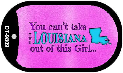 Louisiana Girl Novelty Metal Dog Tag Necklace DT-9809