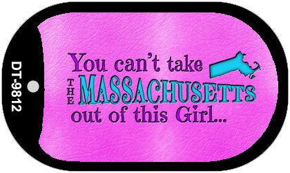 Massachusetts Girl Novelty Metal Dog Tag Necklace DT-9812
