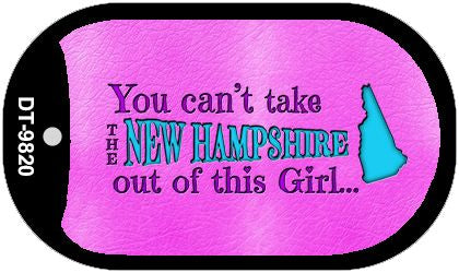 New Hampshire Girl Novelty Metal Dog Tag Necklace DT-9820