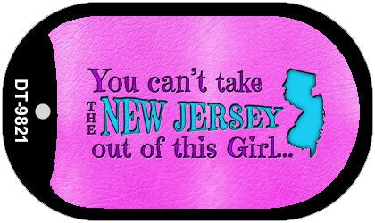 New Jersey Girl Novelty Metal Dog Tag Necklace DT-9821