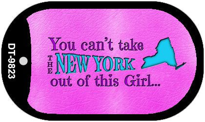 New York Girl Novelty Metal Dog Tag Necklace DT-9823
