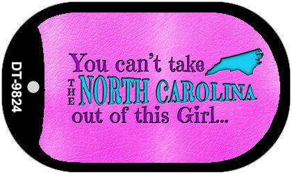 North Carolina Girl Novelty Metal Dog Tag Necklace DT-9824