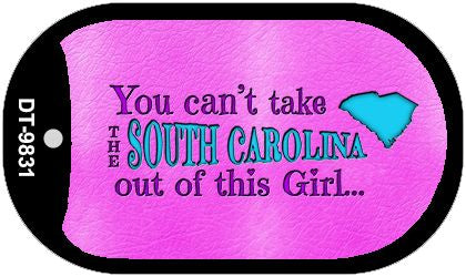South Carolina Girl Novelty Metal Dog Tag Necklace DT-9831