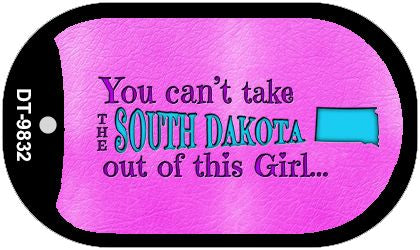 South Dakota Girl Novelty Metal Dog Tag Necklace DT-9832