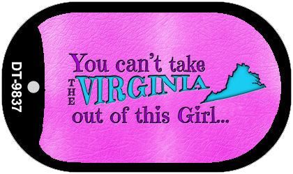 Virginia Girl Novelty Metal Dog Tag Necklace DT-9837