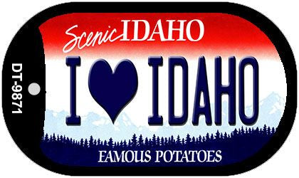 I Love Idaho Idaho Novelty Metal Dog Tag Necklace DT-9871