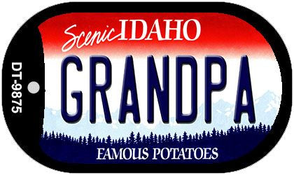 Grandpa Idaho Novelty Metal Dog Tag Necklace DT-9875