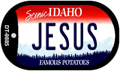 Jesus Idaho Novelty Metal Dog Tag Necklace DT-9885
