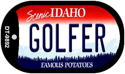 Golfer Idaho Novelty Metal Dog Tag Necklace DT-9892