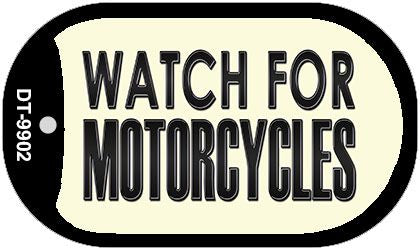 Watch For Motorcycle Novelty Metal Dog Tag Necklace DT-9902