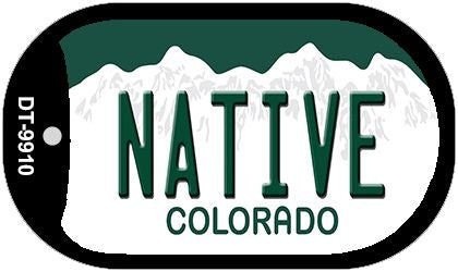Native Colorado Novelty Metal Dog Tag Necklace DT-9910