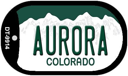 Aurora Colorado Novelty Metal Dog Tag Necklace DT-9914