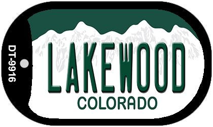 Lakewood Colorado Novelty Metal Dog Tag Necklace DT-9916