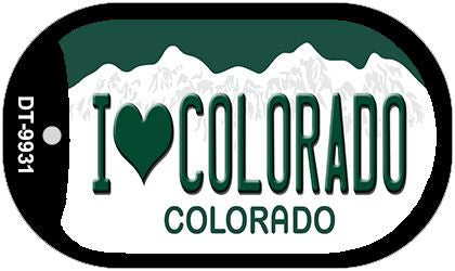 I Love Colorado Novelty Metal Dog Tag Necklace DT-9931