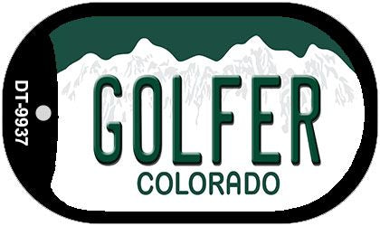 Golfer Colorado Novelty Metal Dog Tag Necklace DT-9937