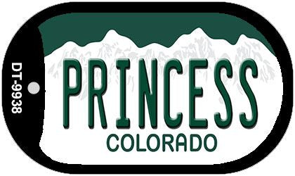 Princess Colorado Novelty Metal Dog Tag Necklace DT-9938