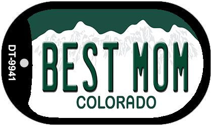 Best Mom Colorado Novelty Metal Dog Tag Necklace DT-9941