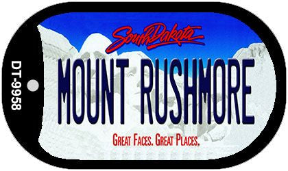 Mount Rushmore South Dakota Novelty Metal Dog Tag Necklace DT-9958