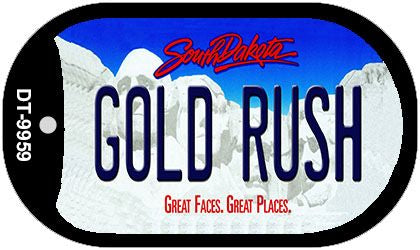 Gold Rush South Dakota Novelty Metal Dog Tag Necklace DT-9959