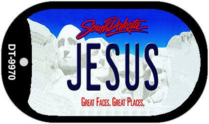 Jesus South Dakota Novelty Metal Dog Tag Necklace DT-9970