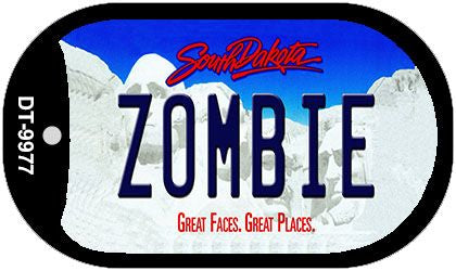 Zombie South Dakota Novelty Metal Dog Tag Necklace DT-9977