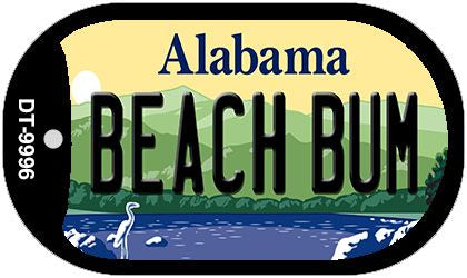 Beach Bum Alabama Novelty Metal Dog Tag Necklace DT-9996