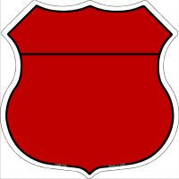Red|Black Plain Highway Shield Novelty Metal Magnet HSM-008