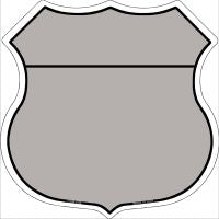 Gray|Black Plain Highway Shield Novelty Metal Magnet HSM-009