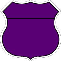 Purple|Black Plain Highway Shield Novelty Metal Magnet HSM-010