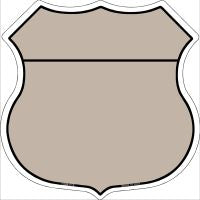 Tan|Black Plain Highway Shield Novelty Metal Magnet HSM-014