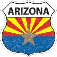 Arizona State Flag Highway Shield Novelty Metal Magnet HSM-111