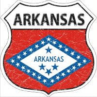 Arkansas State Flag Highway Shield Novelty Metal Magnet HSM-112