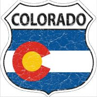 Colorado State Flag Highway Shield Novelty Metal Magnet HSM-114