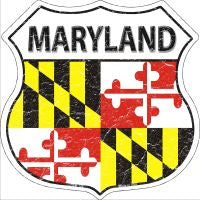Maryland State Flag Highway Shield Novelty Metal Magnet HSM-128