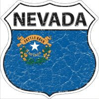 Nevada State Flag Highway Shield Novelty Metal Magnet HSM-136