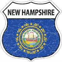 New Hampshire State Flag Highway Shield Novelty Metal Magnet HSM-137
