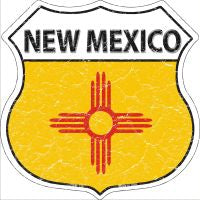 New Mexico State Flag Highway Shield Novelty Metal Magnet HSM-139