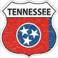 Tennessee State Flag Highway Shield Novelty Metal Magnet HSM-150