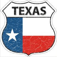 Texas State Flag Highway Shield Novelty Metal Magnet HSM-151