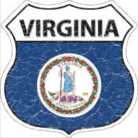 Virginia State Flag Highway Shield Novelty Metal Magnet HSM-154