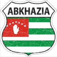 Abkhazia Flag Highway Shield Novelty Metal Magnet HSM-159