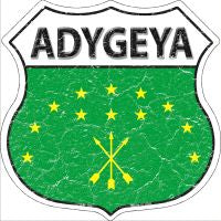 Adygeya Flag Highway Shield Novelty Metal Magnet HSM-160