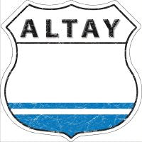 Altay Flag Highway Shield Novelty Metal Magnet HSM-166