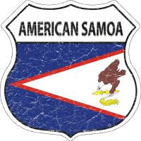 American Samoa Flag Highway Shield Novelty Metal Magnet HSM-167